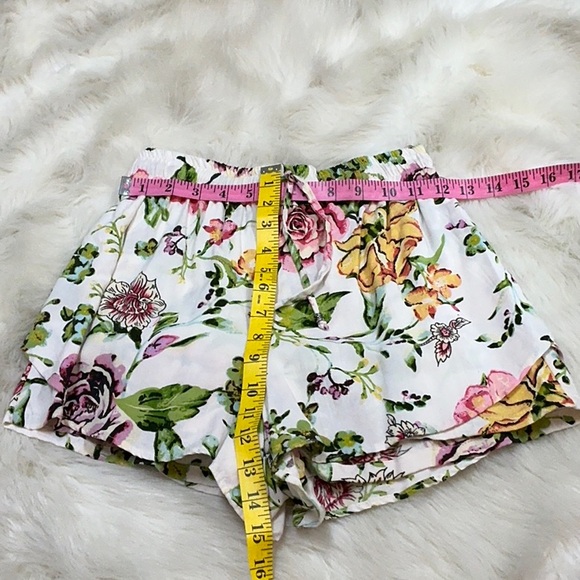 NWT Angie Brand shorts Rayon w elastic waist vintage inspired new sz S floral - Picture 7 of 8